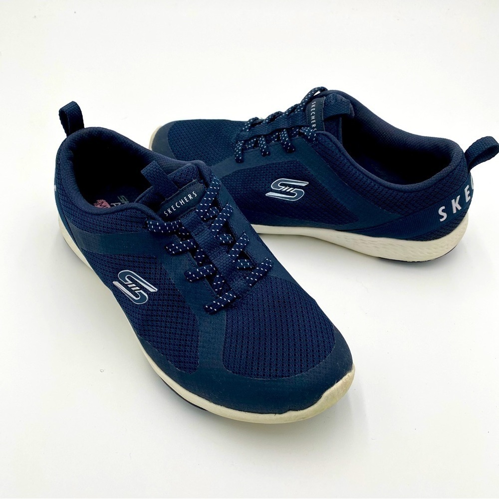 Skechers Air Cooled Memory Foam Bungee‎ Lolow Slip On Tennis Shoes Sneakers 7.5